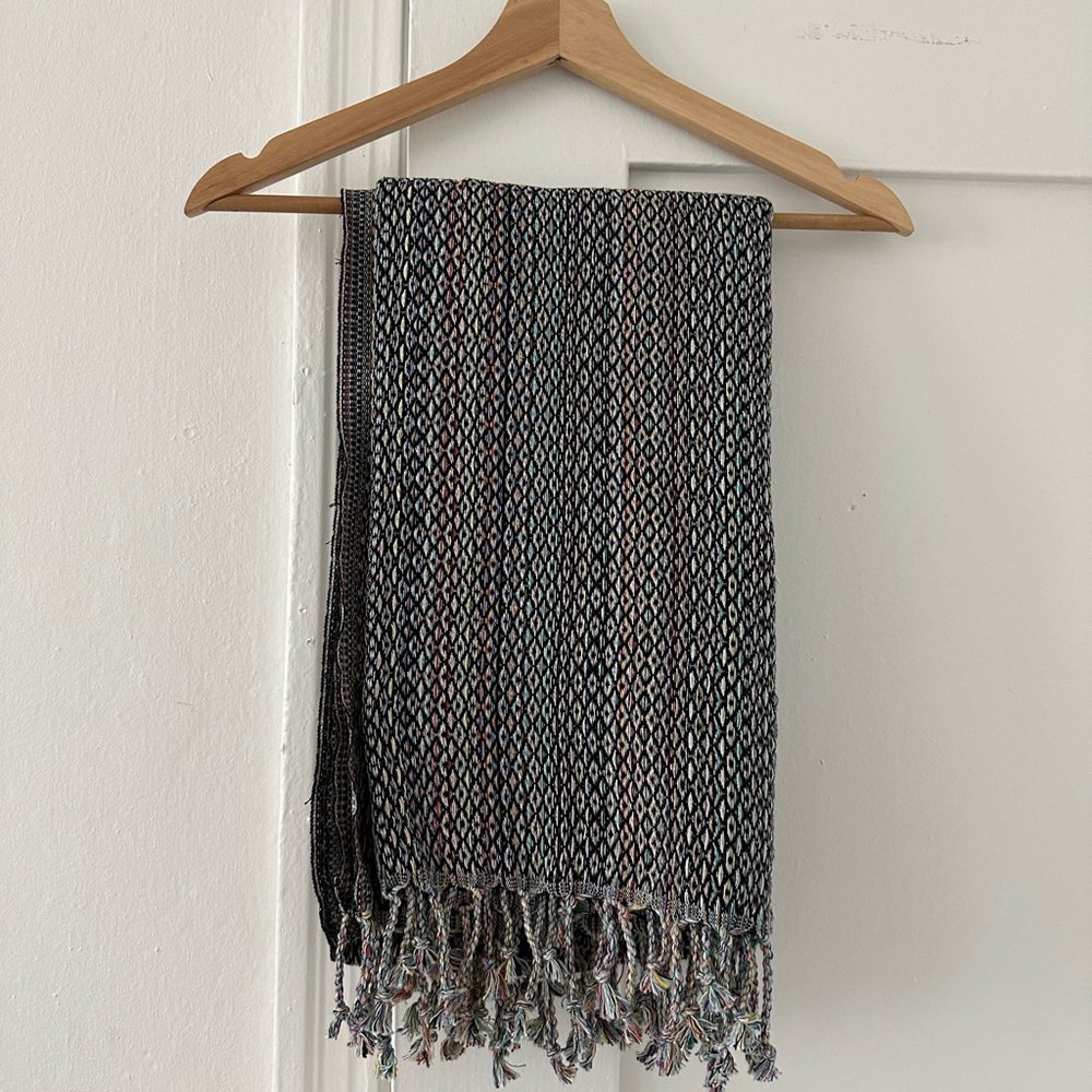 Black Multicolor Decorative Turkish Towel